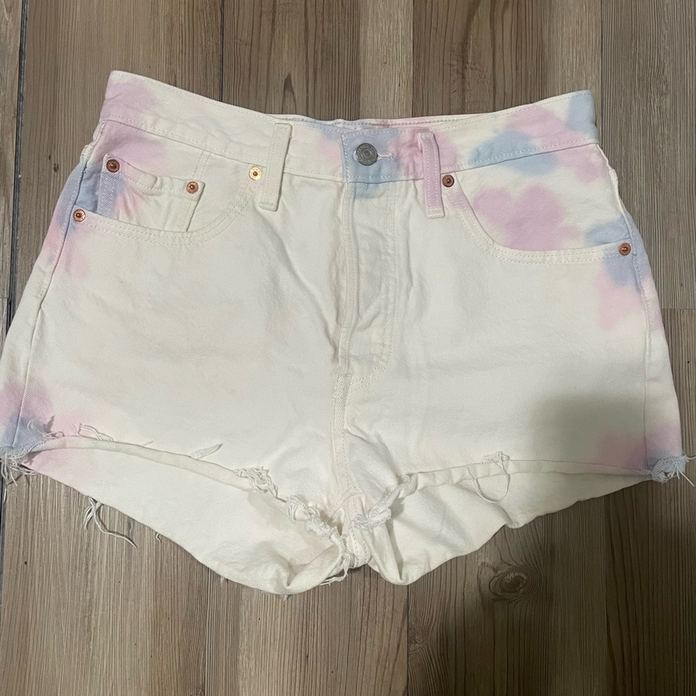 Levi's 501 Tie-Dye Watercolor Denim Jean Shorts /Size 29